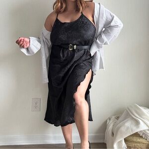 Vintage Black Silk Dress